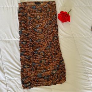 Revolve House of Harlow 1960 boho floral ruched midi skirt